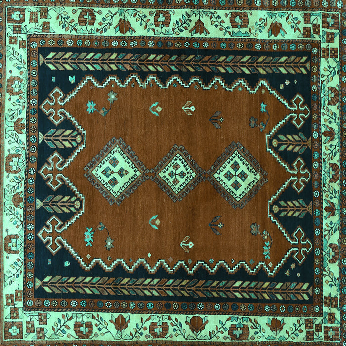 Square Persian Turquoise Traditional Rug, tr275turq