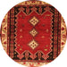 Machine Washable Persian Orange Traditional Area Rugs, wshtr275org