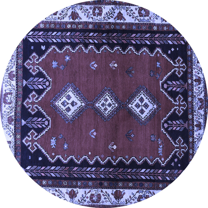 Round Persian Blue Traditional Rug, tr275blu