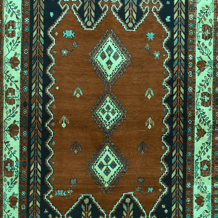 Machine Washable Persian Turquoise Traditional Area Rugs, wshtr275turq