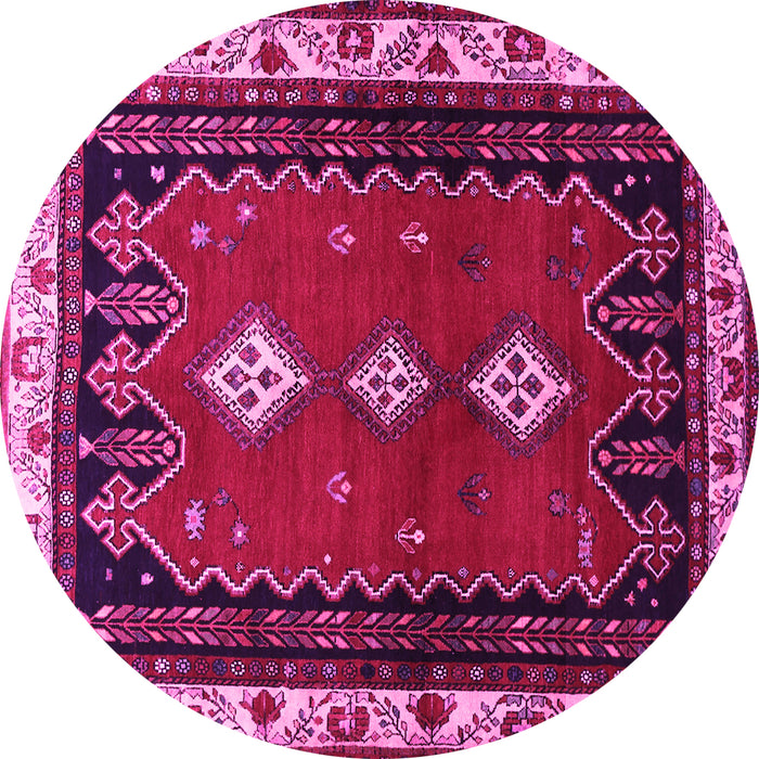 Round Persian Pink Traditional Rug, tr275pnk