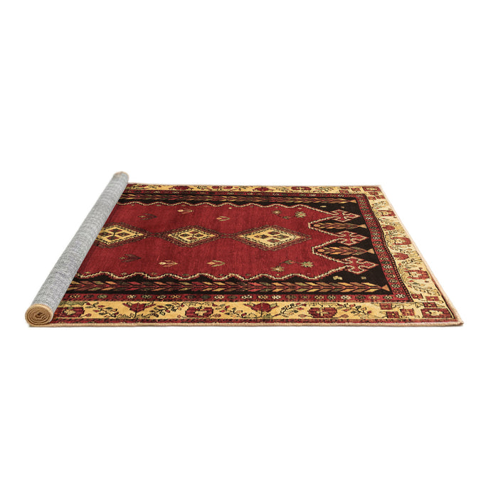 Sideview of Machine Washable Persian Brown Traditional Rug, wshtr275brn