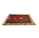 Sideview of Machine Washable Persian Brown Traditional Rug, wshtr275brn