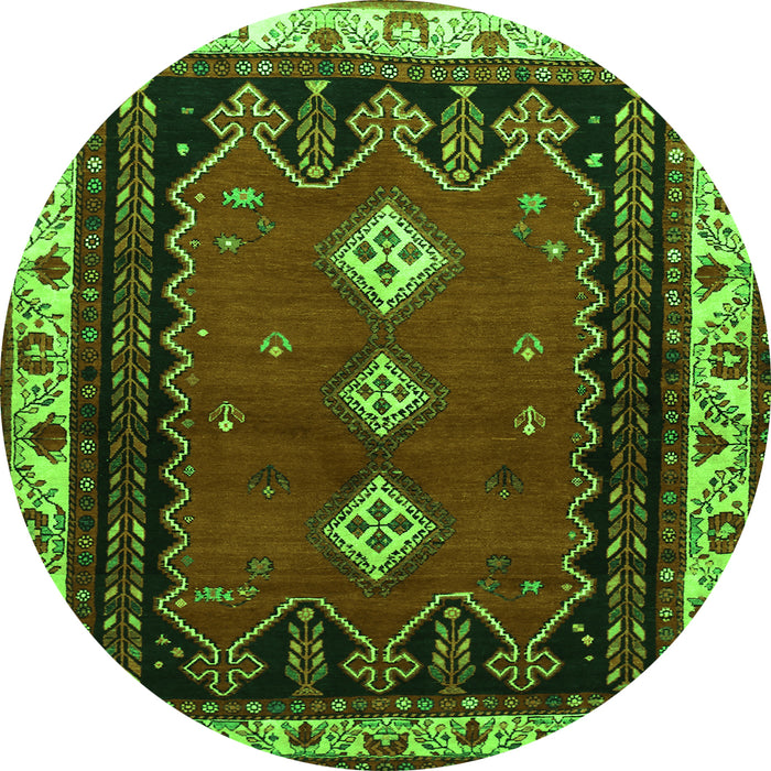 Square Persian Green Traditional Rug, tr275grn