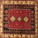 Square Persian Brown Traditional Rug, tr275brn