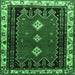Square Persian Emerald Green Traditional Rug, tr275emgrn