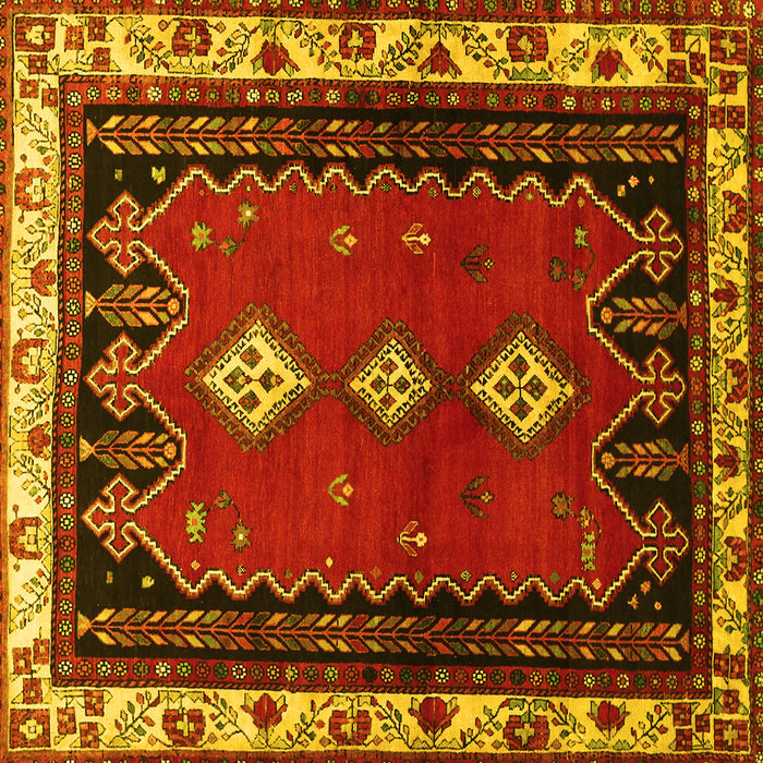 Square Persian Yellow Traditional Rug, tr275yw