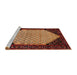 Sideview of Machine Washable Traditional Deep Red Rug, wshtr276