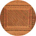 Square Southwestern Orange Country Rug, tr2760org