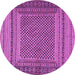 Round Southwestern Purple Country Rug, tr2760pur