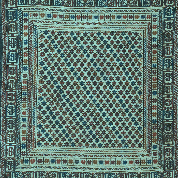 Southwestern Light Blue Country Rug, tr2760lblu