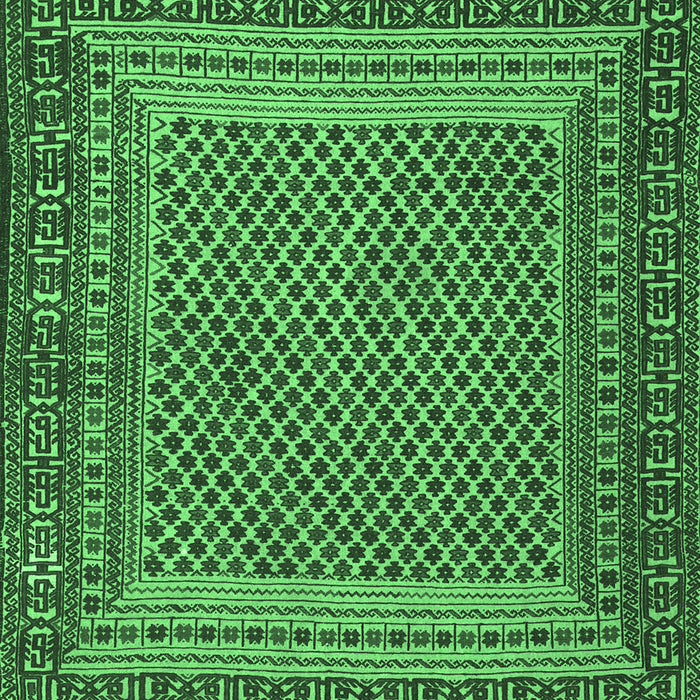 Machine Washable Southwestern Emerald Green Country Area Rugs, wshtr2760emgrn