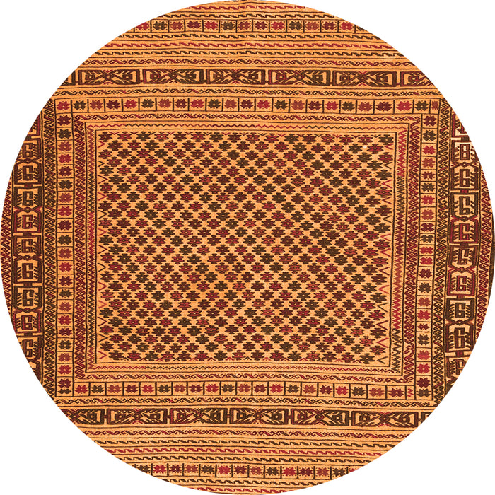 Machine Washable Southwestern Orange Country Area Rugs, wshtr2760org