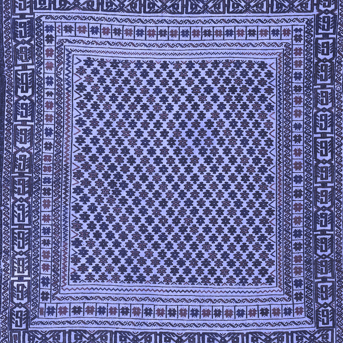Machine Washable Southwestern Blue Country Rug, wshtr2760blu