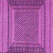 Square Machine Washable Southwestern Purple Country Area Rugs, wshtr2760pur