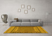 Machine Washable Southwestern Yellow Country Rug in a Living Room, wshtr2760yw