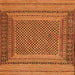 Serging Thickness of Southwestern Orange Country Rug, tr2760org