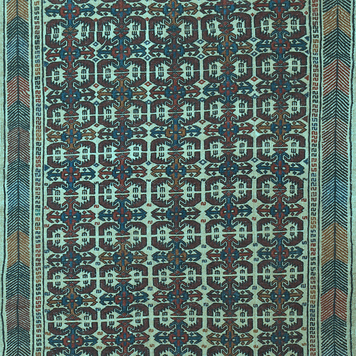 Southwestern Light Blue Country Rug, tr2761lblu