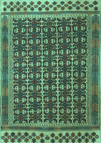 Southwestern Turquoise Country Rug, tr2761turq