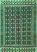 Southwestern Turquoise Country Rug, tr2761turq