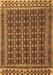 Machine Washable Southwestern Brown Country Rug, wshtr2761brn