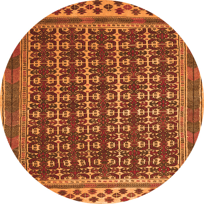 Square Southwestern Orange Country Rug, tr2761org