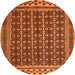 Square Southwestern Orange Country Rug, tr2761org