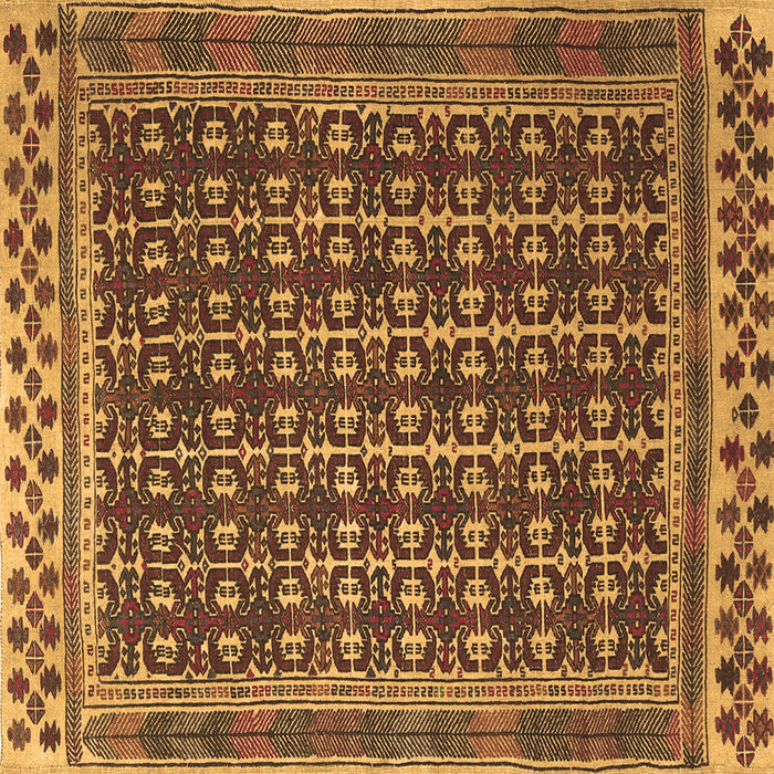 Square Southwestern Brown Country Rug, tr2761brn