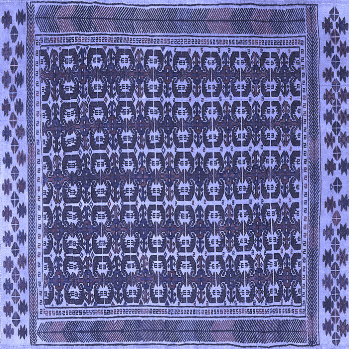 Square Southwestern Blue Country Rug, tr2761blu