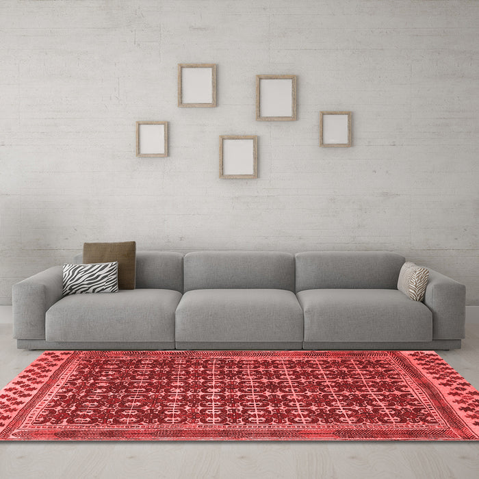 Country Red Washable Rugs