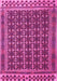 Machine Washable Southwestern Pink Country Rug, wshtr2761pnk