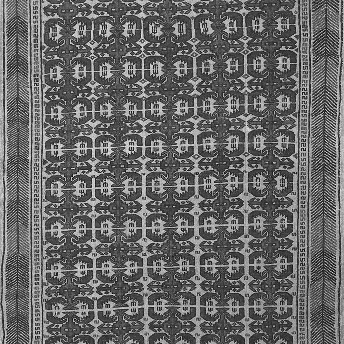 Serging Thickness of Machine Washable Southwestern Gray Country Rug, wshtr2761gry