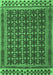 Southwestern Emerald Green Country Rug, tr2761emgrn