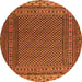 Square Southwestern Orange Country Rug, tr2762org