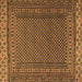 Square Machine Washable Southwestern Brown Country Rug, wshtr2762brn