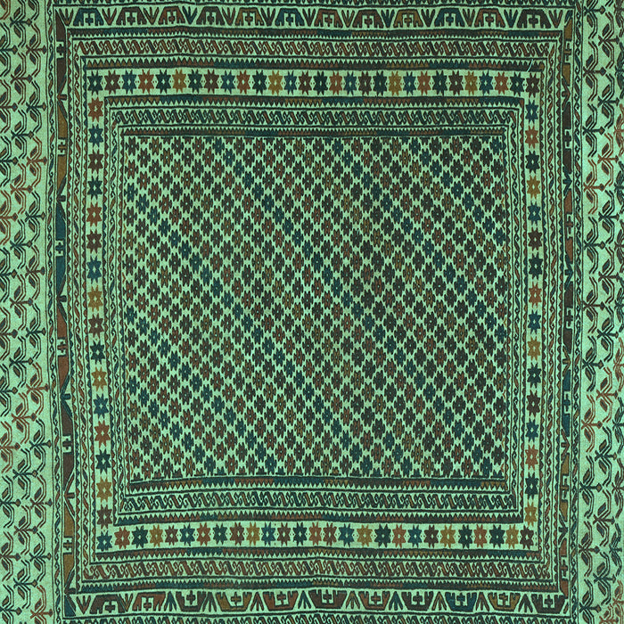 Square Southwestern Turquoise Country Rug, tr2762turq