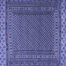 Square Southwestern Blue Country Rug, tr2762blu