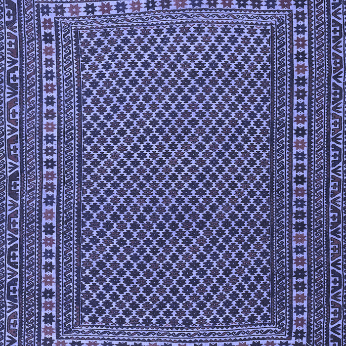 Machine Washable Southwestern Blue Country Rug, wshtr2762blu