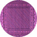 Round Southwestern Purple Country Rug, tr2762pur