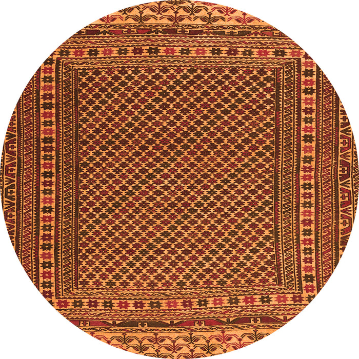 Machine Washable Southwestern Orange Country Area Rugs, wshtr2762org