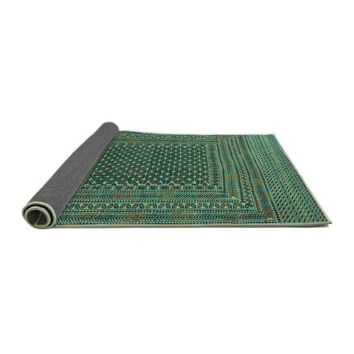 Sideview of Southwestern Turquoise Country Rug, tr2763turq