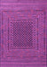 Machine Washable Southwestern Purple Country Area Rugs, wshtr2763pur