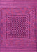 Machine Washable Southwestern Pink Country Rug, wshtr2763pnk