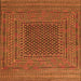 Serging Thickness of Southwestern Orange Country Rug, tr2763org