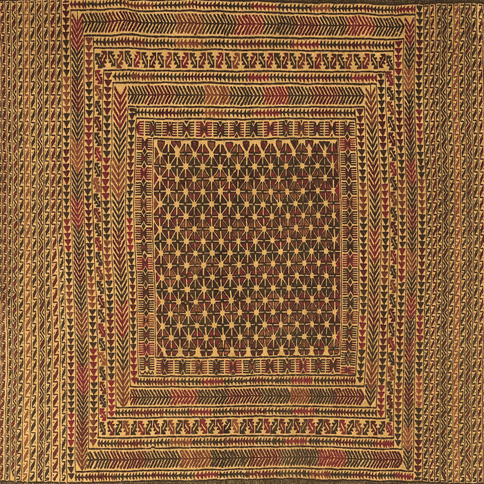 Square Southwestern Brown Country Rug, tr2763brn