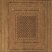 Square Southwestern Brown Country Rug, tr2763brn