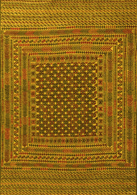 Southwestern Yellow Country Rug, tr2763yw