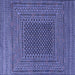 Square Southwestern Blue Country Rug, tr2763blu