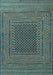 Machine Washable Southwestern Light Blue Country Rug, wshtr2763lblu