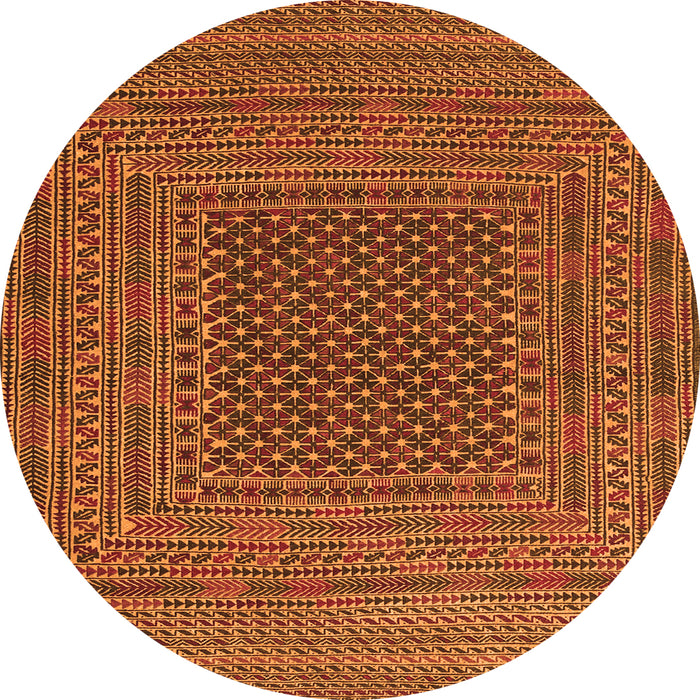 Square Southwestern Orange Country Rug, tr2763org